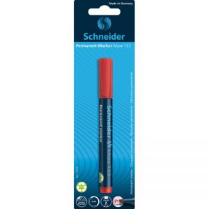 Marker permanentny  Schneider Maxx 133 ścięty 1-4mm czerwony blister