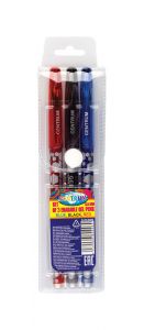 Zestaw długopisów żelowych zmazywalnych 0. 5mm trzy kolory 80446 Centrum