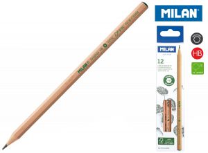 Ołówek sześciokątny Milan HB natural 12 sztuk