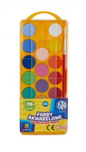 Farby astra akwarelowe 18 kolorów fi 23,5 mm