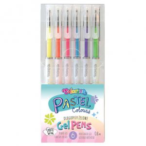 Długopisy Colorino Kids żelowe pastel 6 kolorów
