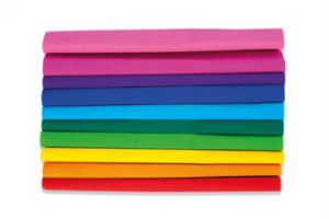 Bibuła marszczona Happy Color 50x200cm TĘCZA MIX 10 kolorów 10 rolek