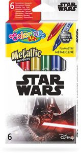 Flamastry metaliczne Colorino Kids 6 kolorów Star Wars