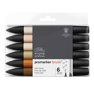 Brushmarker 6 skin tones