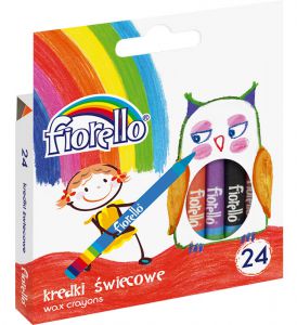 Kredki Fiorello świecowe 24 kolorów