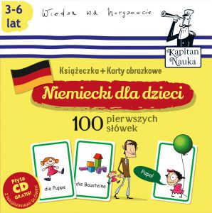 Niemiecki dla dzieci 100 pierwszych słówek książeczka + karty obrazkowe kapitan nauka wyd. 2