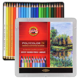 Kredki koh-i-noor polycolor 3824 24 kolory krajobraz opakowanie metalowe