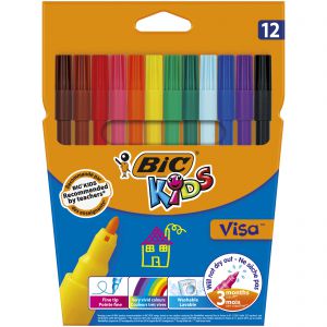 Flamastry Kids Kid Visa BIC 12 kolory