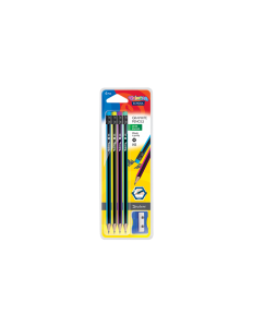 Ołówki heksagonalne Colorino School  z gumką  + temperówka na blistrze