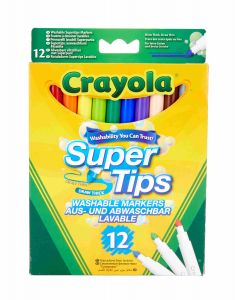 Flamastry zmywalne Crayola 12 kolorów