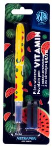 Pióro młodzieżowe Astra Vitamin 1 sztuka + 3 naboje blister