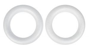 Ozdoba dekoracyjna styropianowa ring 200mm 2 sztuki