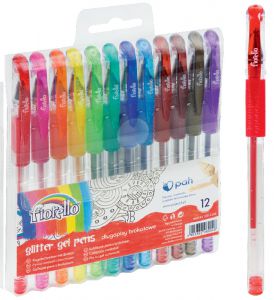 Długopis Fiorello żelowy z brokatem 12 kolorów