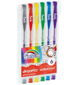 Długopis Fiorello żelowy z brokatem 6 kolorów