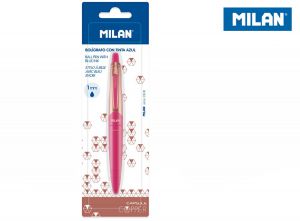 Długopis Milan capsule copper pink niebieski na blisterze