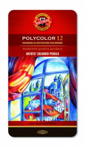 Kredki Koh-i-Noor polycolor 3822 12 kolorów opakowanie metalowe