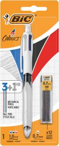 Długopis 4 Colours + Refill BIC +12 szt. grafitów blister