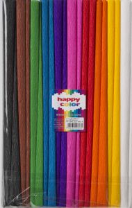 Bibuła marszczona Happy Color mix A 25x200cm 10 kolorów 10 rolek