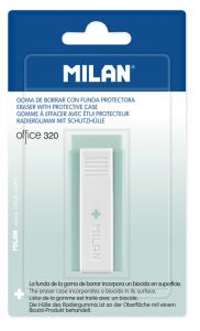 Gumka Milan OFFICE 320 + EDITION w plastikowej obudowie, zielona na blistrze