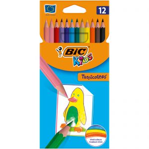 Kredki ołówkowe BIC Kids Tropicolors pudełko 12 kolorów