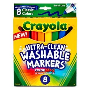 Flamastry zmywalne grube Crayola 8 kolorów