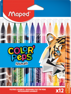 Flamastry Colorpeps animals Maped 12 sztuk 845403