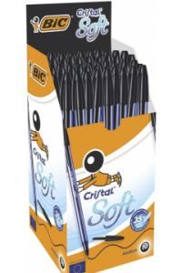 Długopis czarny BIC Cristal Soft pudełko 50 sztuk