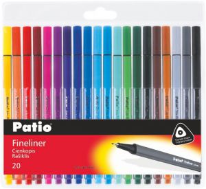 Cienkopisy Patio Trio Fineliner 20 kolorów
