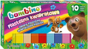 Plastelina bambino kwadratowa 10 kolorów