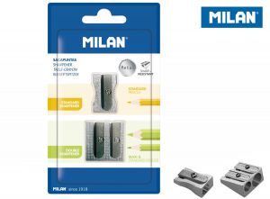 Temperówki aluminiowe Milan pojedyncza i podwójna 2 szt. na blistrze