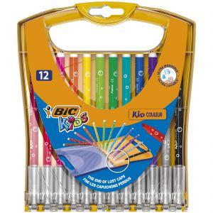 Flamastry Kids Kid Couleur Rainbow BIC Pudełko plastikowe 12 kolory