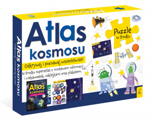 Pakiet atlas kosmosu z mapą i puzzlami